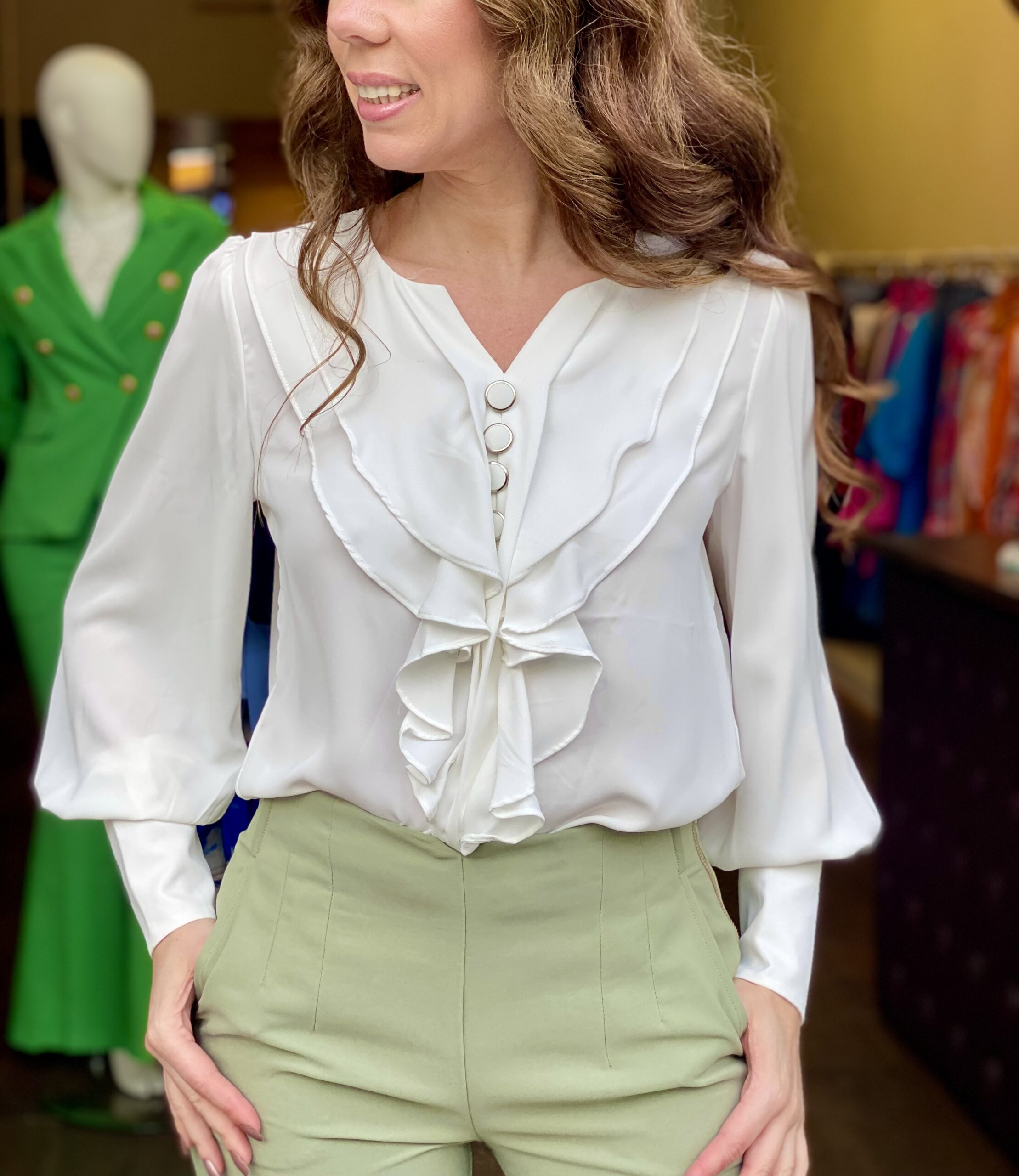 Blouse met Ruches